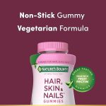 Nature's Bounty Optimal Solutions Hair, Skin and Nails Pectin Gummies, 2500 mcg Biotin, Strawberry Flavor, 80 count - Image 4