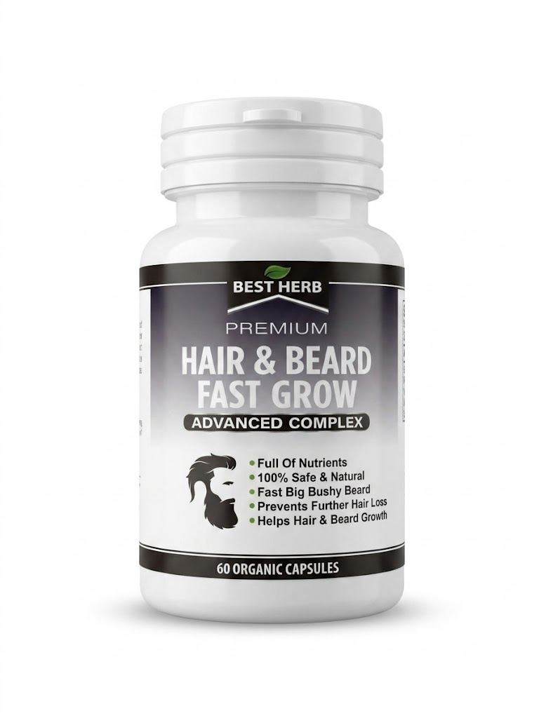 BEST HERB PREMIUM HAIR AND BEARD FAST GROW BY 60 CAPSULES