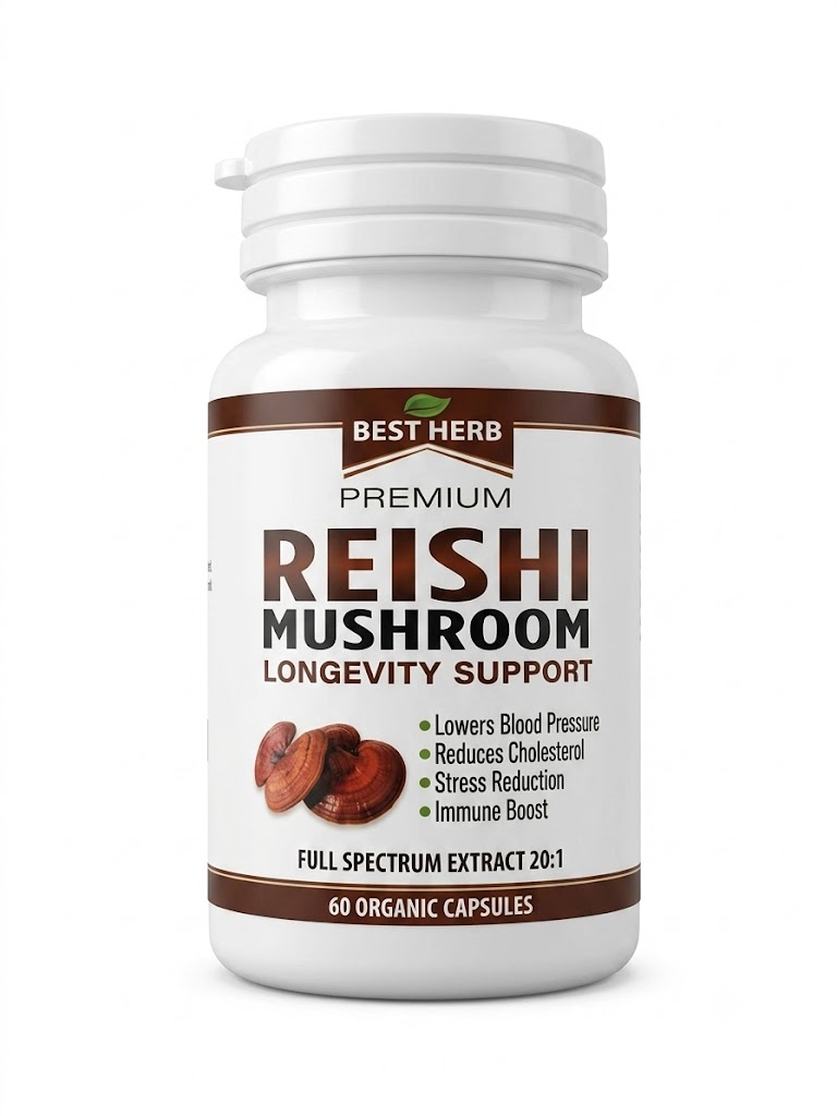 BEST HERB REISHI MUSHROOM BY 60 CAPSULES