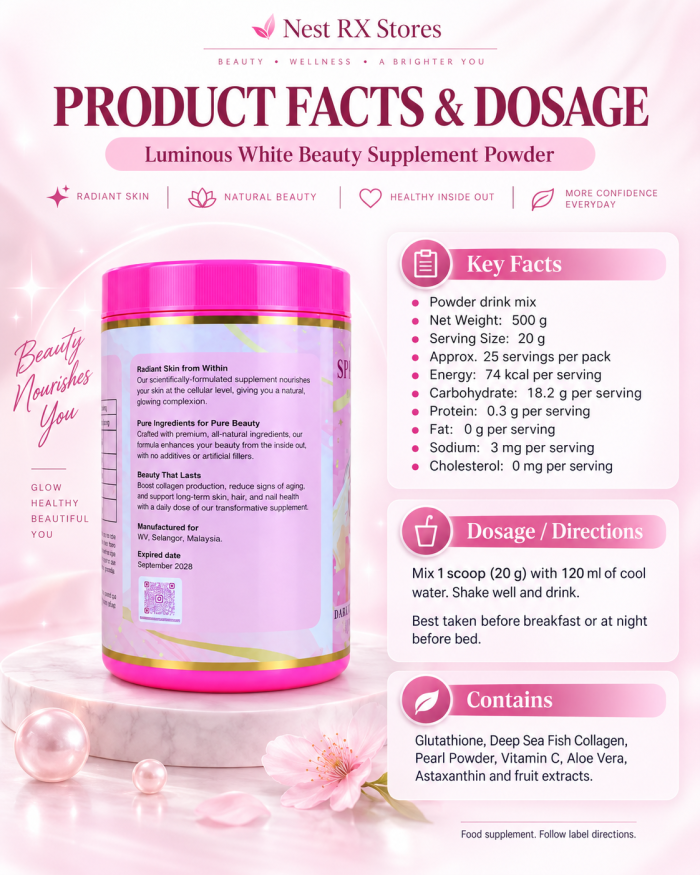 Luminous White Beauty Supplement Powder - Image 4